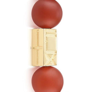 GOLD MATTE RED AGATE